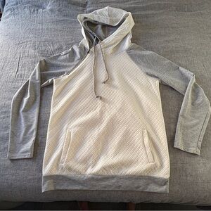 Gray / White lightweight Hoodie